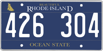 RI license plate 426304