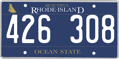RI license plate 426308