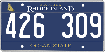 RI license plate 426309