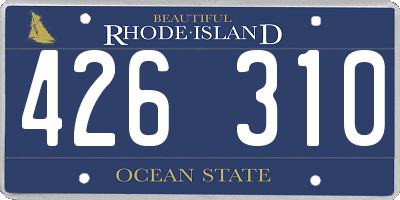 RI license plate 426310