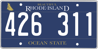 RI license plate 426311