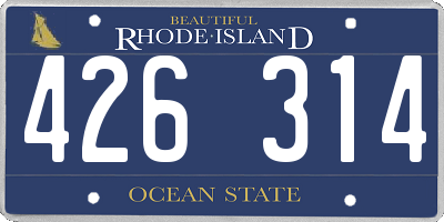 RI license plate 426314