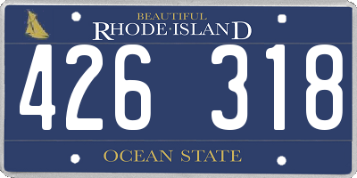 RI license plate 426318