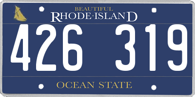 RI license plate 426319