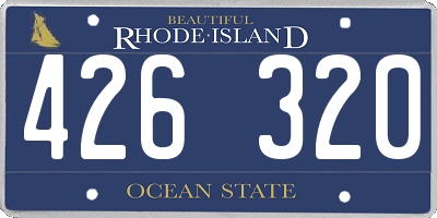RI license plate 426320