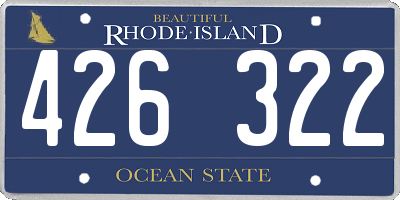 RI license plate 426322