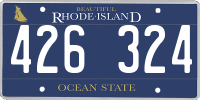 RI license plate 426324