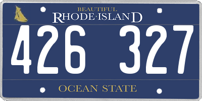 RI license plate 426327
