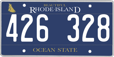 RI license plate 426328