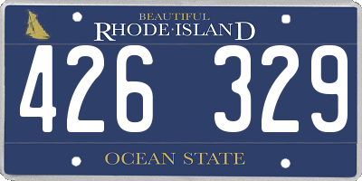 RI license plate 426329