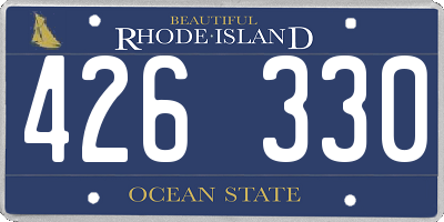 RI license plate 426330