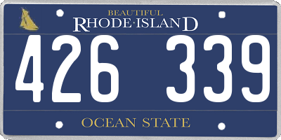 RI license plate 426339