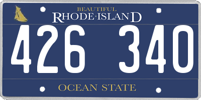 RI license plate 426340
