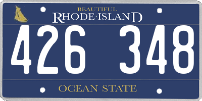 RI license plate 426348