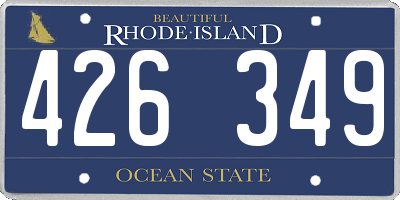 RI license plate 426349