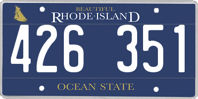 RI license plate 426351