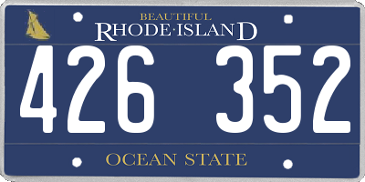 RI license plate 426352