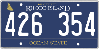 RI license plate 426354