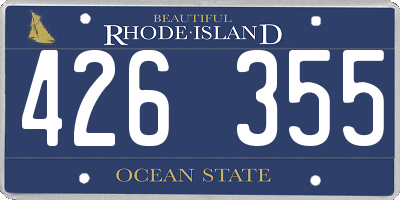 RI license plate 426355