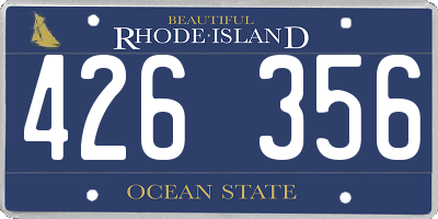 RI license plate 426356