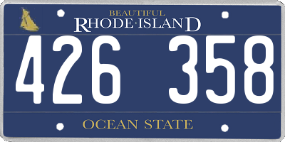 RI license plate 426358