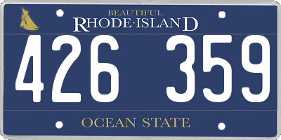 RI license plate 426359