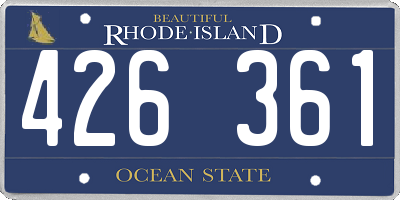 RI license plate 426361