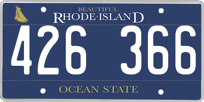 RI license plate 426366