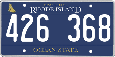 RI license plate 426368