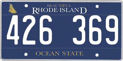 RI license plate 426369