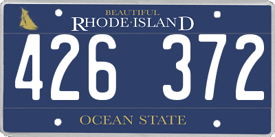 RI license plate 426372