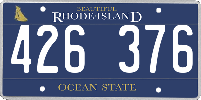 RI license plate 426376