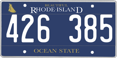 RI license plate 426385