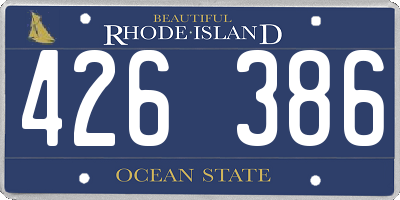 RI license plate 426386