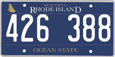 RI license plate 426388