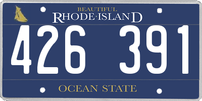 RI license plate 426391