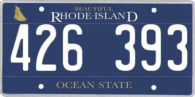 RI license plate 426393