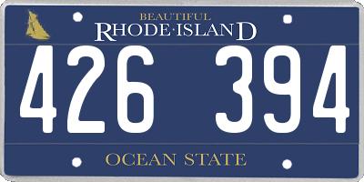 RI license plate 426394