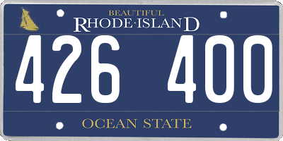 RI license plate 426400