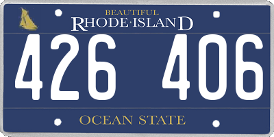 RI license plate 426406