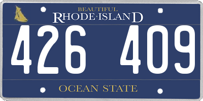 RI license plate 426409