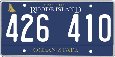 RI license plate 426410