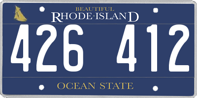 RI license plate 426412