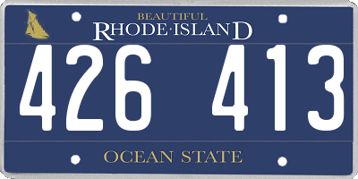 RI license plate 426413
