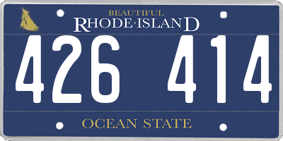 RI license plate 426414