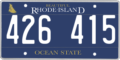 RI license plate 426415