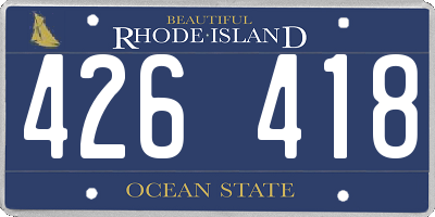 RI license plate 426418