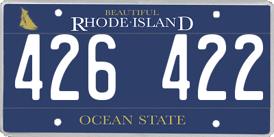 RI license plate 426422