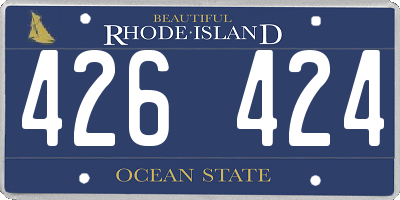 RI license plate 426424