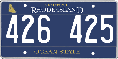 RI license plate 426425